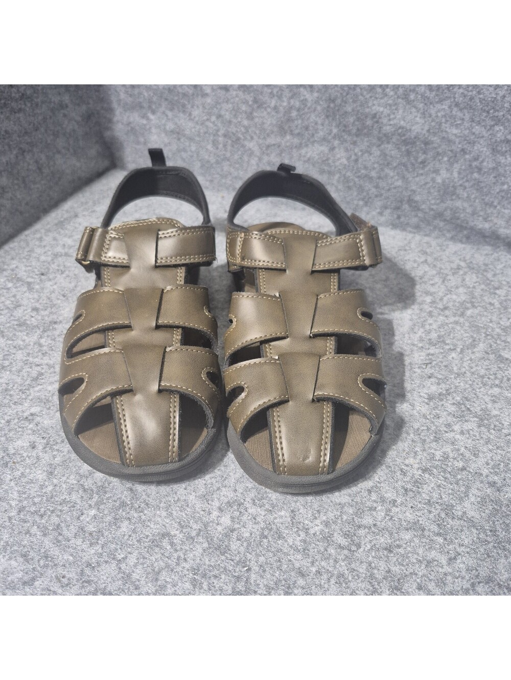 Wonder Nation Fisherman Brown Sandals Boys Size 4 Non Marking Soles